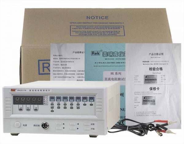 Bộ sản phẩm máy kiểm tra điện trở thấp DC RK2511N