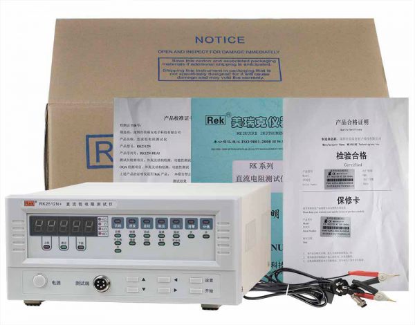 Bộ sản phẩm máy đo điện trở thấp DC RK2512N+