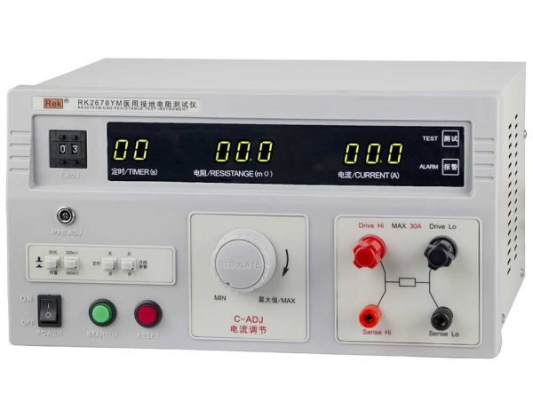 Mặt nghiêng máy đo điện trở nối đất thiết bị y tế RK2678YM